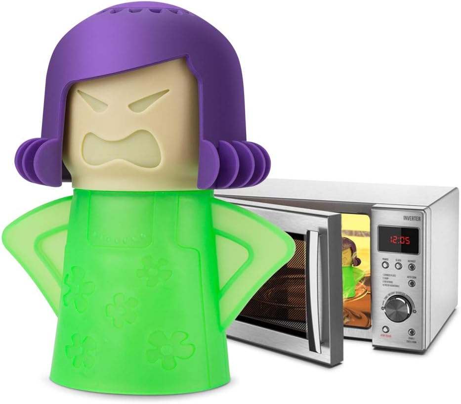 TOPIST Angry Mama Microwave Cleaner - Fast & Effective Steam Cleaning with Vinegar | Green Color