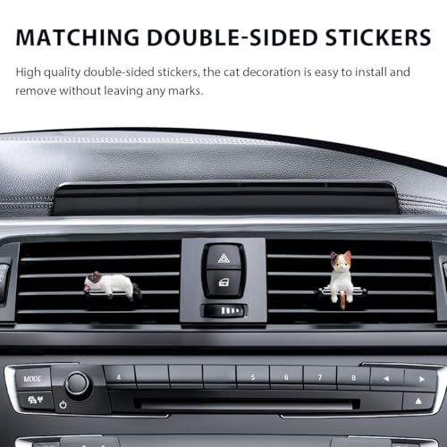 5 PCS Cute Cat Dashboard Decor - Mini Resin Figurines for Cars