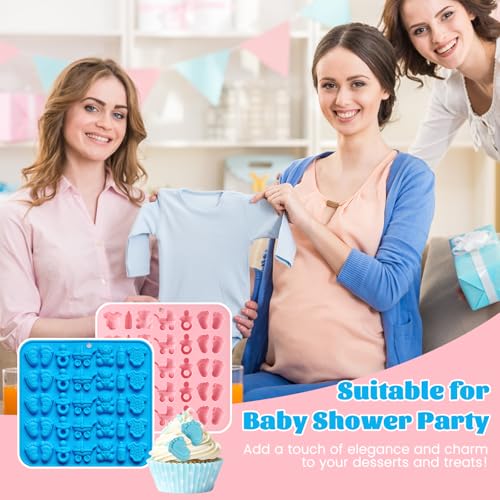 JOERSH Baby Shower Chocolate Molds Set of 2 - 60 Cavity Silicone