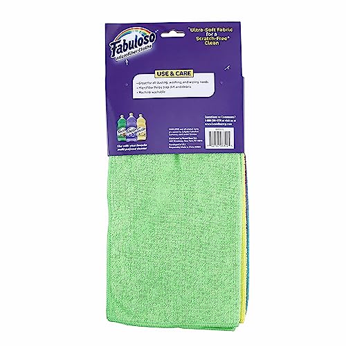 Fabuloso Microfiber Cleaning Cloths - Lint-Free, 13x13, 8 Pack