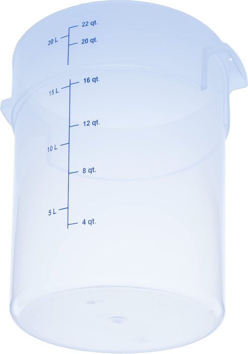Carlisle FoodService Products None Container, 22 Quart (Pack of 6), Clear