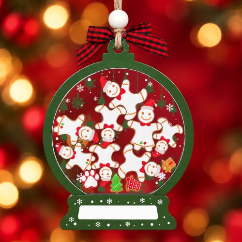 Personalized Family Name Gingerbread Christmas Ornament - Custom Holiday Decor