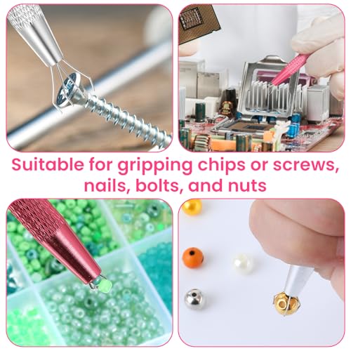Bremorou Piercing Ball Grabber Tool Set - 4 Claw Stainless Steel Tweezers