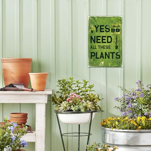 Funny Plant Lover Garden Tin Sign - 8x12 Inch Metal Wall Art Decor