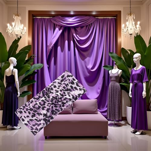 Purple Leopard Print Cross Elastic Headband for Gym and Everyday Wear