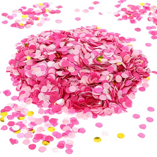8000pcs Pink Tissue Confetti Dots for Party Decorations