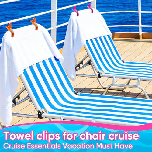 HiGift Jumbo Beach Towel Clips for Chairs - 8 Pcs Heavy Duty Holder Set