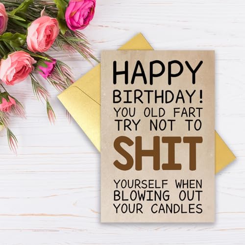 Funny Humor Birthday Card for 50th 60th 70th 80th Celebrations