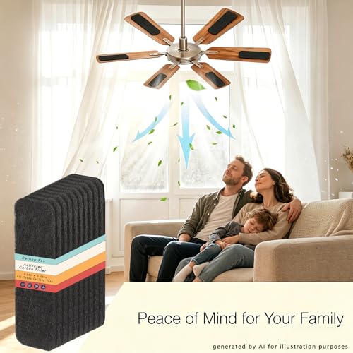 10 Pack Ceiling Fan Filter Pads for Air Purification & Dust Reduction