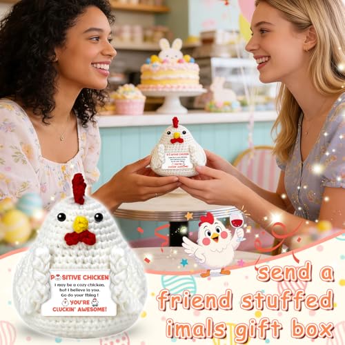 Positive Crochet Chicken Gift for Women - Adorable Fall Keepsake