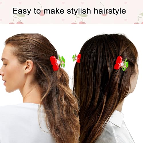 WHAVEL Cherry Hair Claw Clips 2PCS Cute Fruit Hair Accessories
