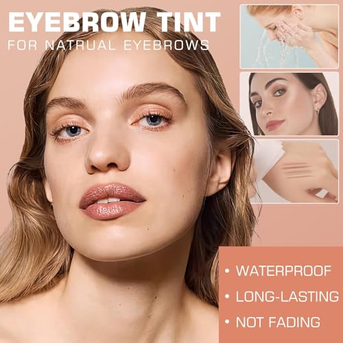 Anguishil Peel-Off Eyebrow Gel Tint with Stencils Waterproof Long-Lasting