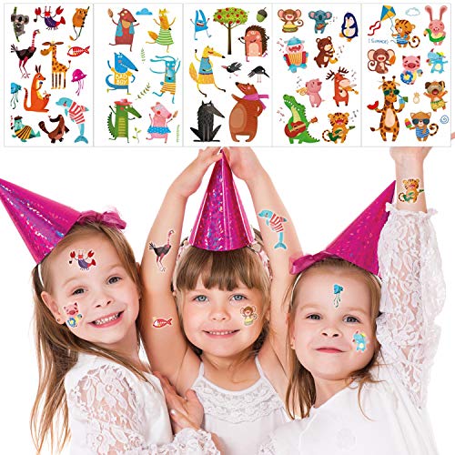 Konsait Animal Temporary Tattoos for Kids 230+ PCS Waterproof