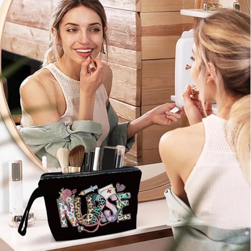 Nurse Canvas Makeup Bag - Cute Travel Cosmetic Pouch & Gift
