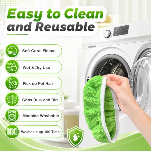Reusable Mop Pads for Swiffer Sweeper - 6 Pack, Microfiber Chenille
