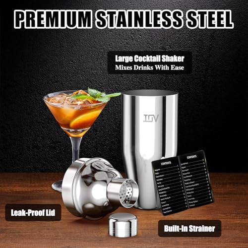 IOV 24 oz Stainless Steel Cocktail Shaker - Silver Martini Mixer