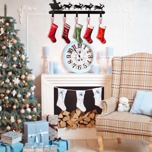 Christmas Stocking Wall Rack with 5 Hangers - Holiday Decor Organizer