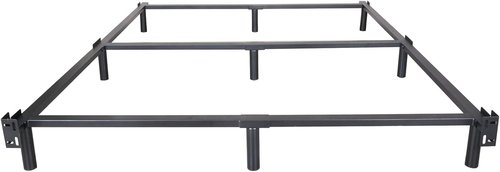 Jetonix Metal Bed Frame - Sturdy Heavy-Duty Platform with 9 Legs Support | Black King Size, Easy to Assemble