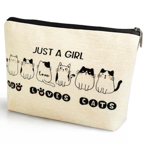 Cat Mom Makeup Bag - Funny Cat Themed Travel Cosmetic Pouch for Women
