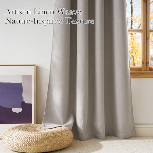 NICETOWN Linen Angora Room Darkening Curtains 42