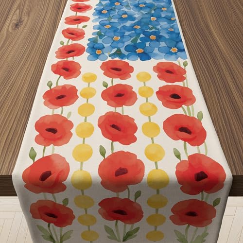 Patriotic Table Runner for 4th of July & Memorial Day - OHOME