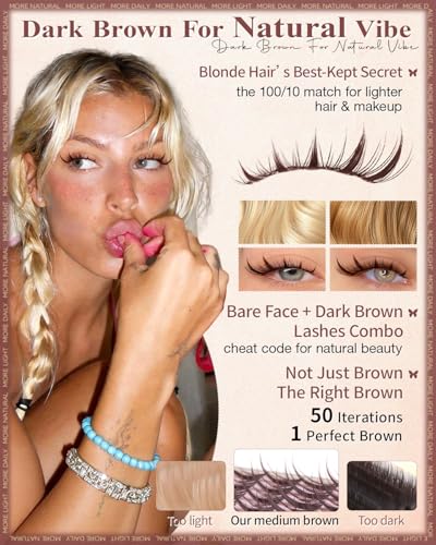 Brown Lash Clusters Manga Eyelash Natural Extensions 8-16mm Wispy
