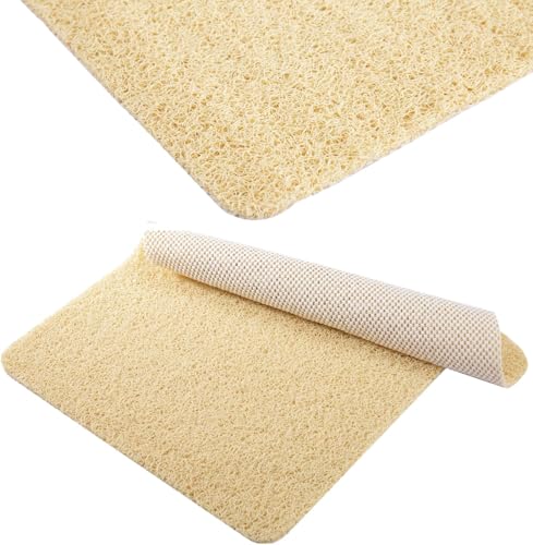 Non-Slip PVC Shower Mat 40x60cm - Easy Clean Bath Mat in Yellow
