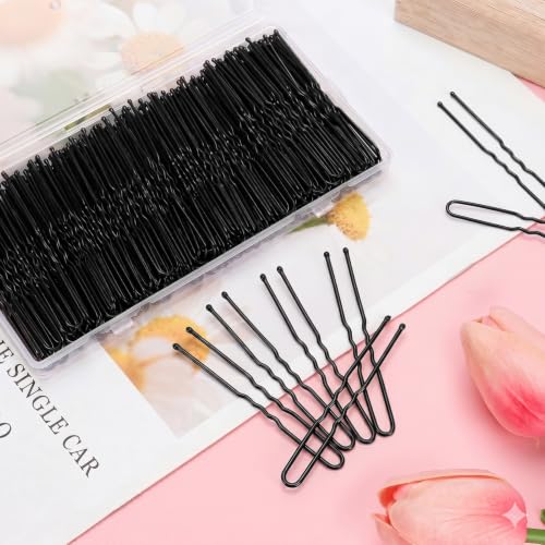 DySaLic 2.8 Inch U Shaped Heavy Duty Hair Pins 200 Pcs Black