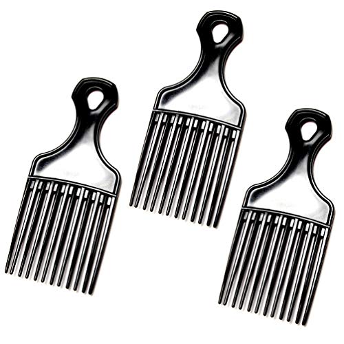 LUXXII 3 Pack Afro Pick Hair Comb 7 Inch Lift Comb for Curly Hair