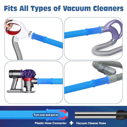 PetOde Blue Dryer Vent Cleaner Kit with Lint Brush & Universal Vacuum Hose
