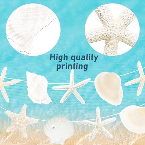 3-Piece Coastal Seashell & Starfish Hanging Banner Set for Beach Party