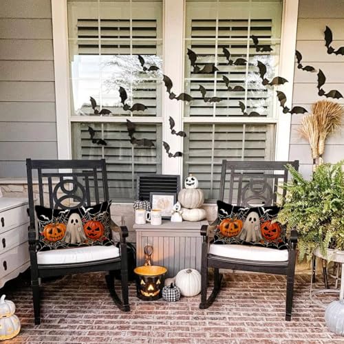 Halloween Pillow Covers 12x20 - Ghosts & Jack O Lantern Design