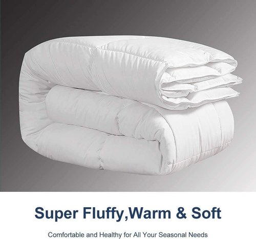 ACCURATEX Queen Duvet Insert Comforter - 400GSM Fluffy Down Alternative, Heavyweight & Warm | Machine Washable, White, 90x90