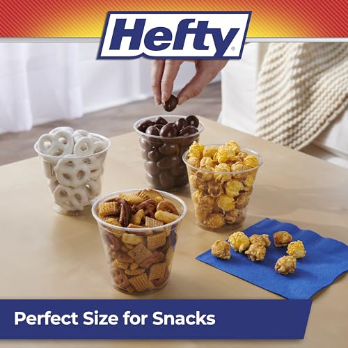 Hefty Party Perfect 9 oz. Clear Plastic Disposable Cups, 40 Count