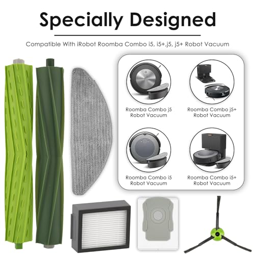 CHAIN PEAK 10-Piece Compatible Vacuum Accessories Kit for iRobot Roomba Combo i5/i5+/j5/j5+
