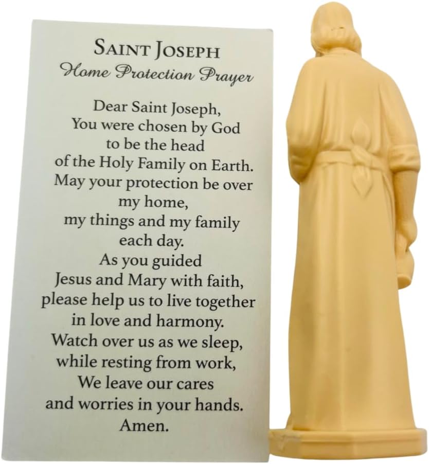 Westmon Works St. Joseph Home Protector Set - 4-Inch Statue & Holy Prayer Card | Made in the USA