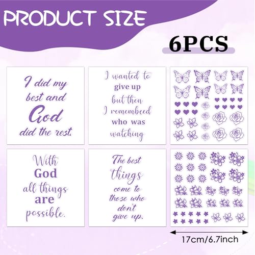 2026 Graduation Cap Decorations - 12 Pcs Purple Glitter Stickers & DIY Toppers