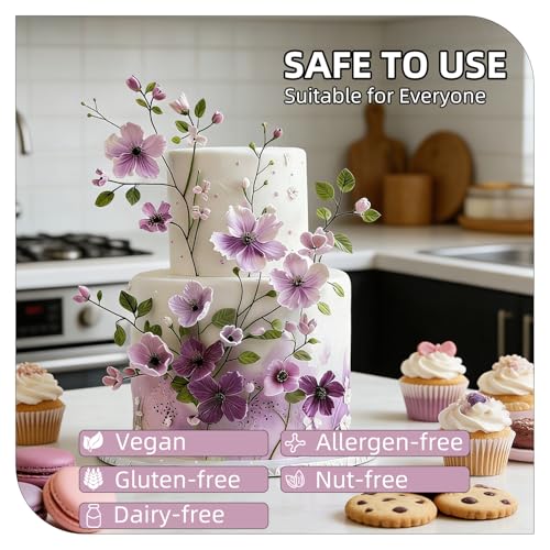 SIMEKKO Edible Wafer Paper, A4 Size Sheets for Cake Toppers, 25 Pack