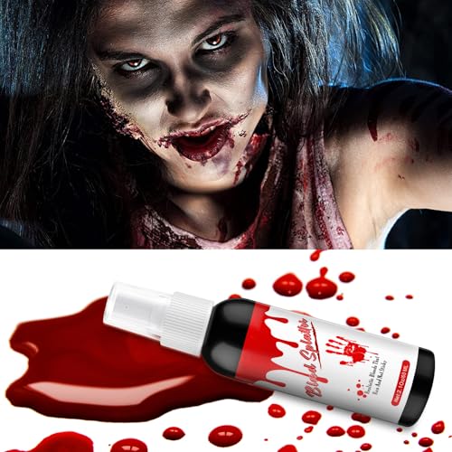 Valleylux Washable Fake Blood Spray for Halloween Zombie Makeup, 60ml