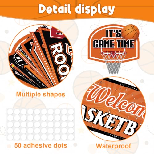 24 Basketball Party Directional Signs - Kids & Adults Decor