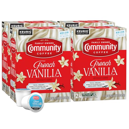 Community Coffee French Vanilla K-Cup Pods, 96 Count - Medium Roast