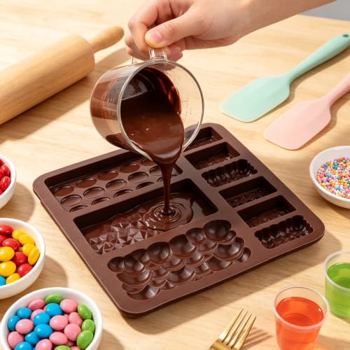 Break Apart Silicone Chocolate Mold for Homemade Bars & Energy Snacks