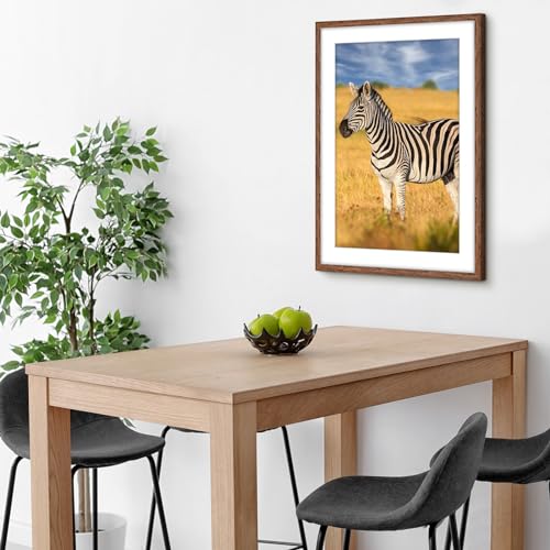 Light Walnut 20x30 Wall Photo Frame for 16x24 Prints - Rustic Woodgrain