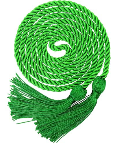 Green Graduation Honor Cord - 67 Inch Twisted Polyester Cords