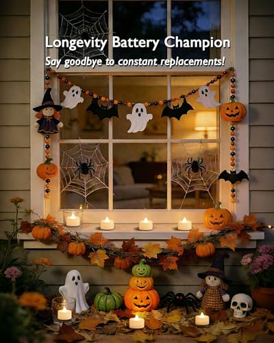 Amagic 12 Pack Battery Operated LED Tea Lights - Flameless & Safe