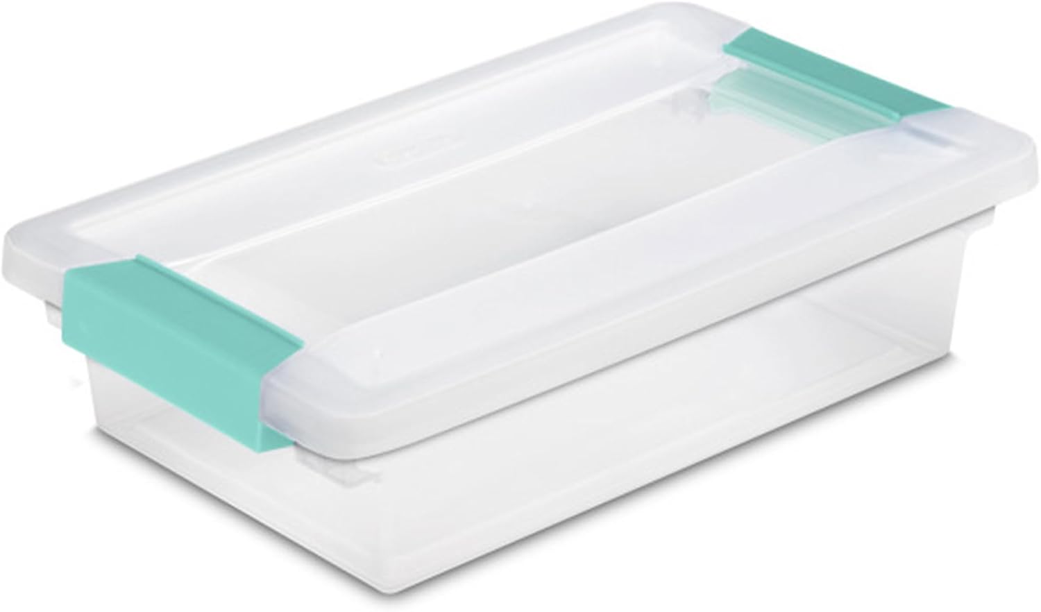 Sterilite 6-Pack Clip Box - Stackable Clear Plastic Bins with Latching Lids for Arts & Crafts Storage