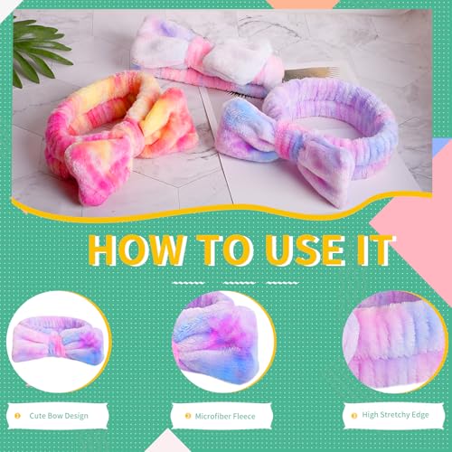Spa Headband and Wristband Set for Washing Face - 8Pcs Skincare Kit