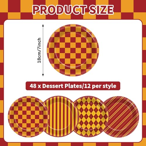 48 Pack Magic Theme Disposable Paper Plates for Christmas & Kids Birthday