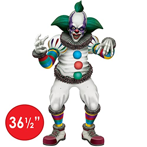 Beistle Jointed Creepy Clown Halloween Decoration - 3ft Poseable Cutout