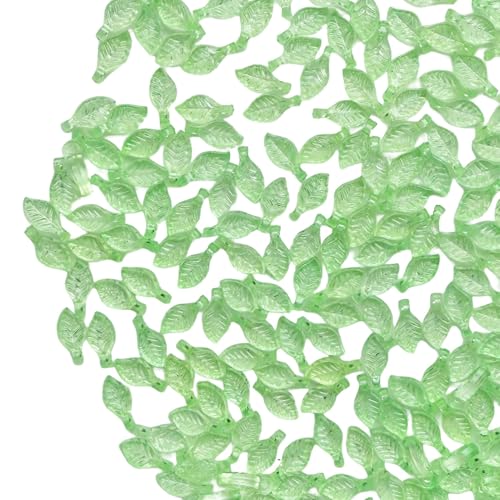 ARTISAMILY Green Leaf Charms for Jewelry Making - Mini Dangle Pendants